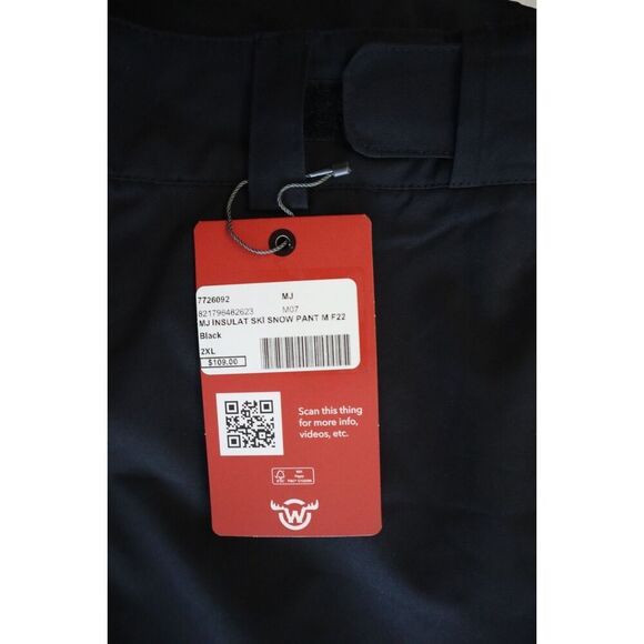 Moosejaw 821796482623 Men's Sz 2XL Black Insulated Ski/Snow Pants - Picture 4 of 15